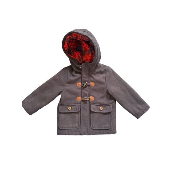 Carters 3T navy blue boys navy blue peacoat hooded coat toggle - Picture 1 of 7